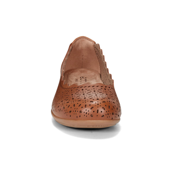 Earth Shoes Bria Round Toe Casual Slip-on Ballet Flats Medium Brown