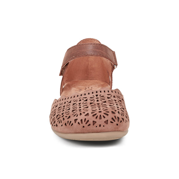 Earth Shoes Bronnie Casual Slip-On Perforated Sandals Dark Brown