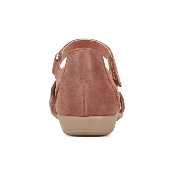 Earth Shoes Bronnie Casual Slip-On Perforated Sandals Dark Brown