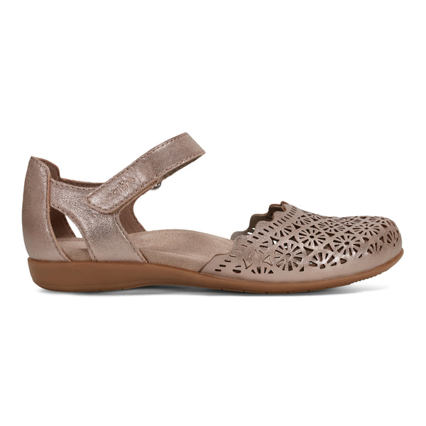 earth shoes Bronnie Casual Slip-On Perforated Sandals Gold