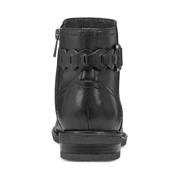 Earth Shoes Jenna Round Toe Casual Booties Black
