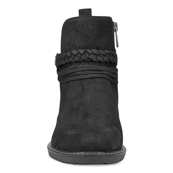 Earth Shoes Jeno Round Toe Casual Booties Black