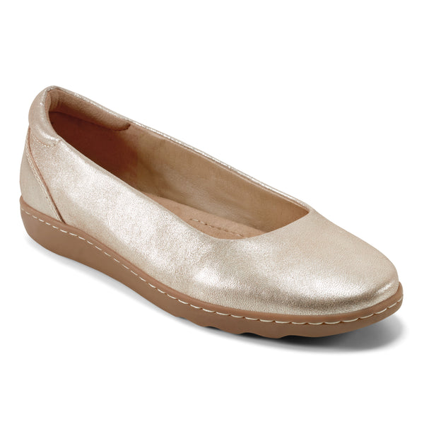 Earth Shoes Landen Round Toe Casual Flats Gold