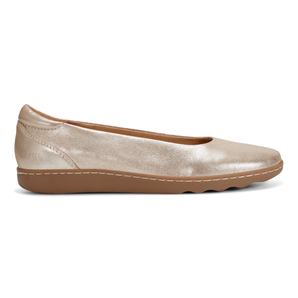 earth shoes Landen Round Toe Casual Flats Gold