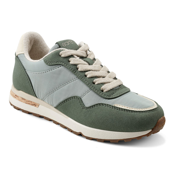 Earth Shoes Maren Casual Lace-Up Sneakers Green