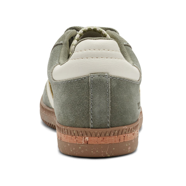 Earth Shoes Penny Lace-Up Sneakers Green Suede