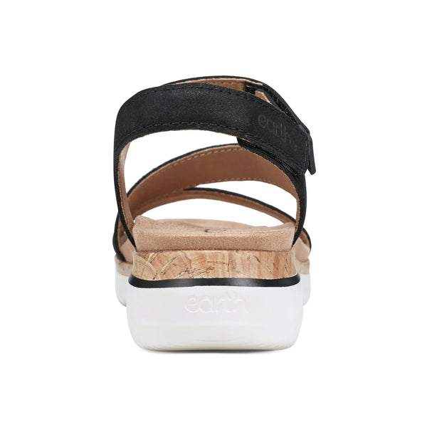 Earth Shoes Roni Casual Strappy Flat Sandals Black