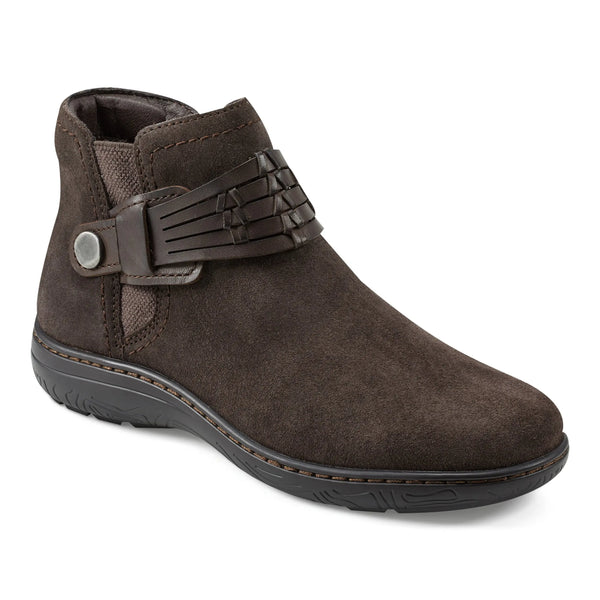 Earth Shoes Synal Flat Casual Booties Dark Brown
