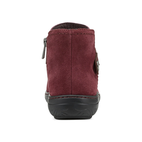 Earth Shoes Synal Flat Casual Booties Dark Red