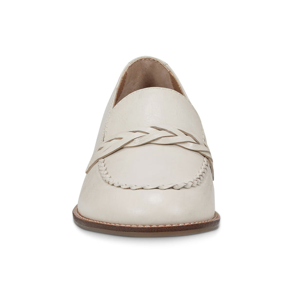Earth Shoes Edie Stacked Heel Casual Slip-on Loafers Ivory
