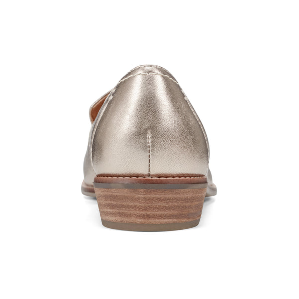 Earth Shoes Edna Round Toe Casual Slip-on Flat Loafers Gold