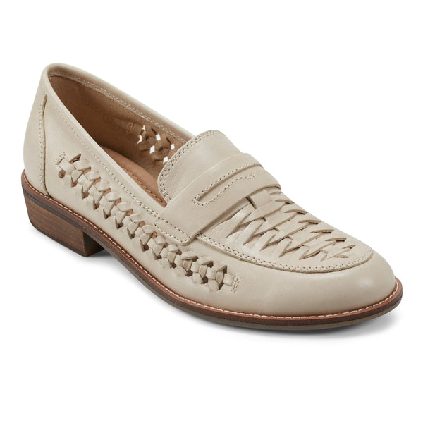 Earth Shoes Ella Round Toe Slip-on Casual Flat Loafers Ivory