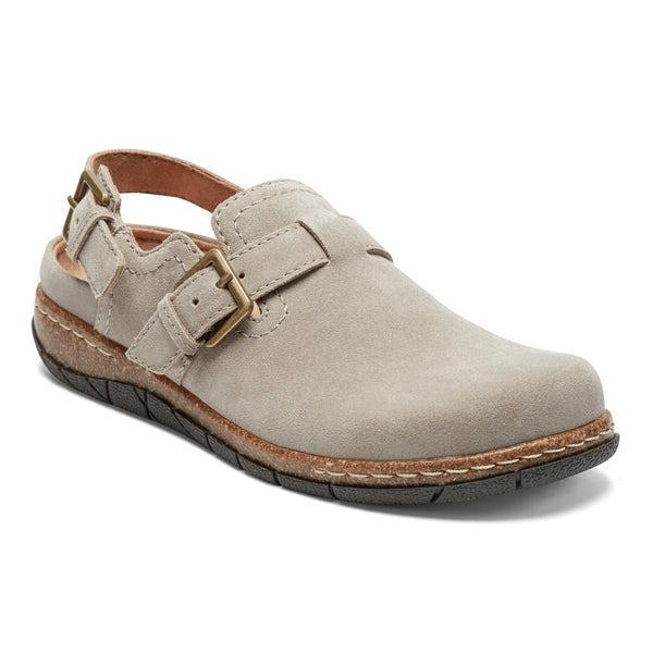 Earth Shoes Elmonte Round Toe Slingback Clogs Taupe