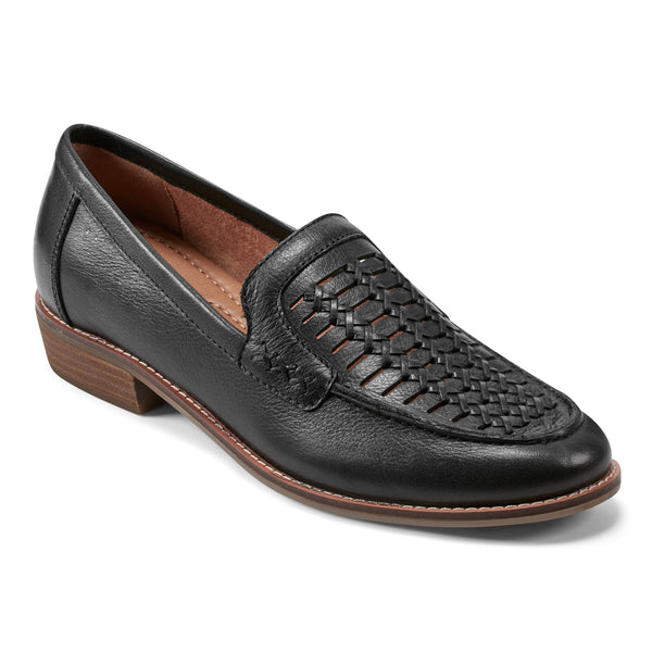 Earth Shoes Elona Casual Slip-on Round Toe Loafers Black