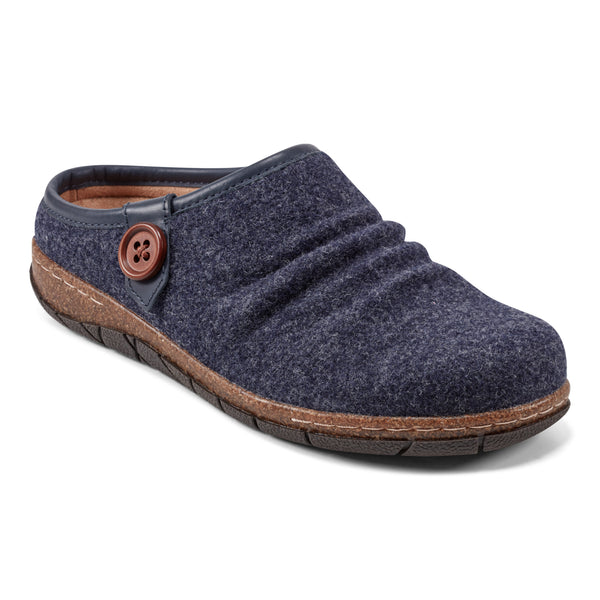 Earth Shoes Enchant Round Toe Slip-on Casual Clogs Dark Blue