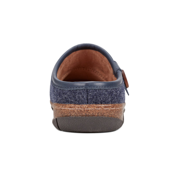 Earth Shoes Enchant Round Toe Slip-on Casual Clogs Dark Blue