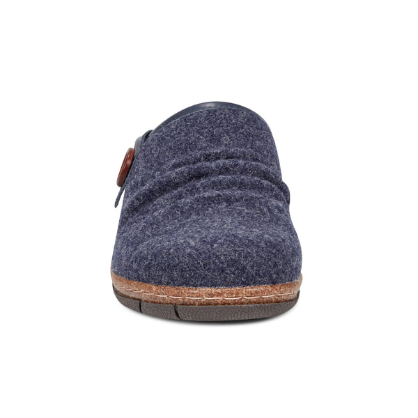 Earth Shoes Enchant Round Toe Slip-on Casual Clogs Dark Blue
