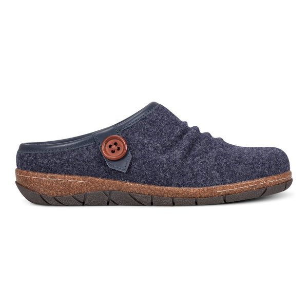 earth shoes Enchant Round Toe Slip-on Casual Clogs Dark Blue