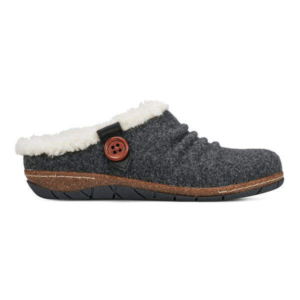 earth shoes Enchant Round Toe Slip-on Casual Clogs Dark Gray