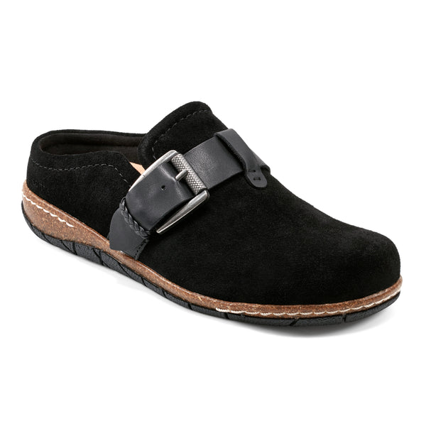 Earth Shoes Eras Casual Slip-on Round Toe Flat Clogs Black