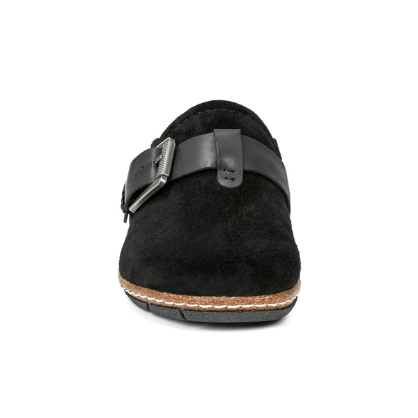 Earth Shoes Eras Casual Slip-on Round Toe Flat Clogs Black