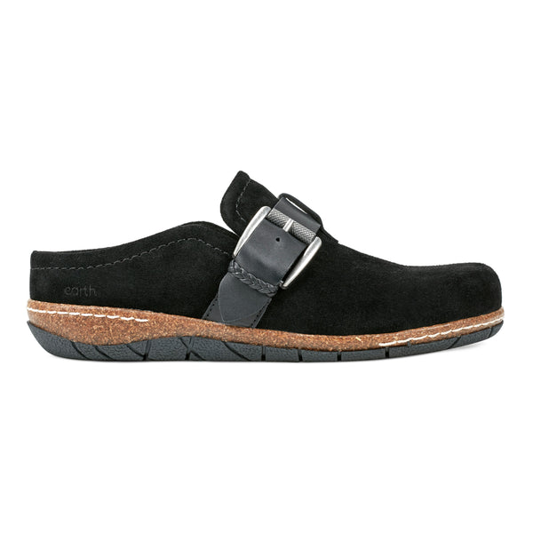 earth shoes Eras Casual Slip-on Round Toe Flat Clogs Black