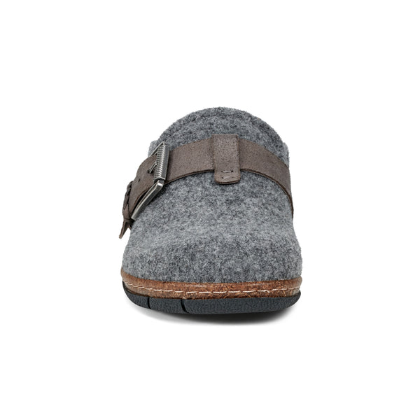Earth Shoes Eras Casual Slip-on Round Toe Flat Clogs Light Gray Wool
