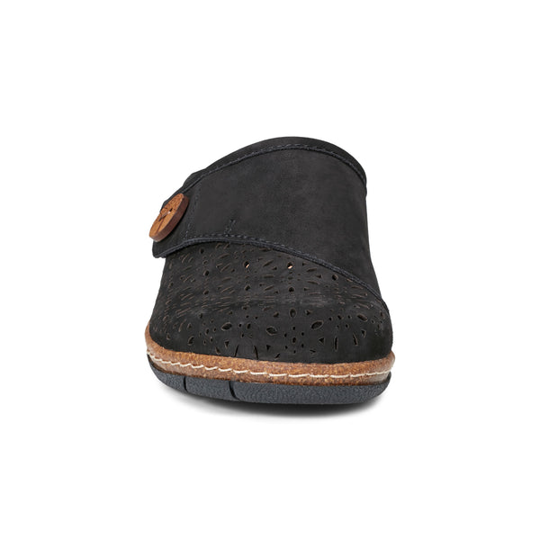 Earth Shoes Erinn Round Toe Casual Slip-on Flat Clogs Black