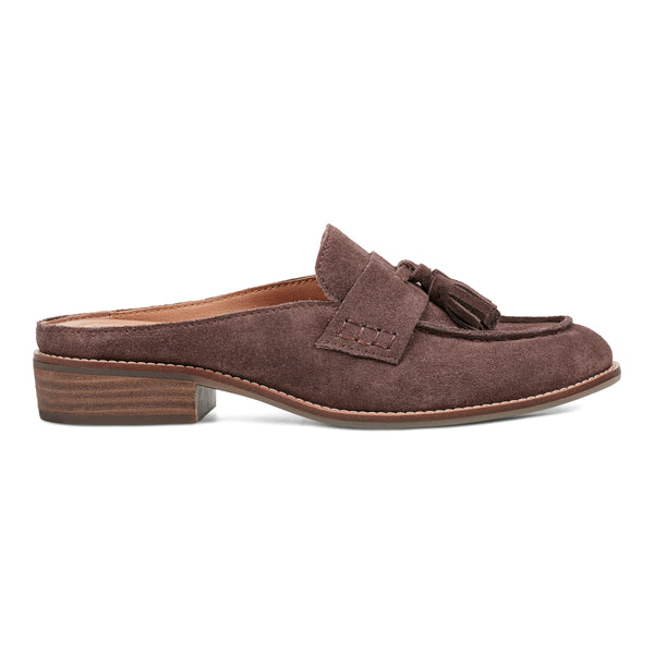 earth shoes Everett Casual Slip-on Round Toe Loafers Dark Brown