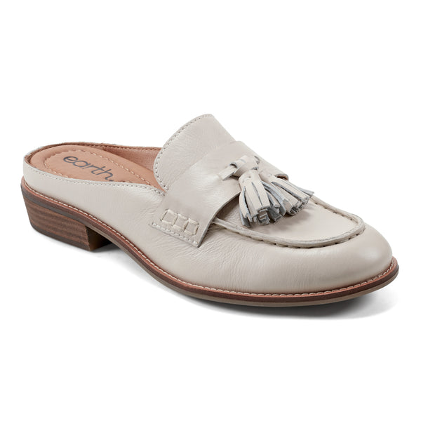 Earth Shoes Everett Casual Slip-on Round Toe Loafers Ivory