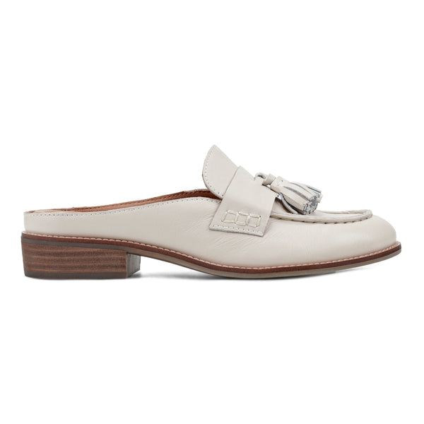 earth shoes Everett Casual Slip-on Round Toe Loafers Ivory