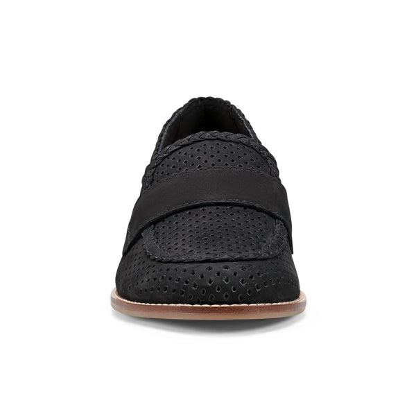 Earth Shoes Evvie Casual Slip-On Perforated Loafers Black