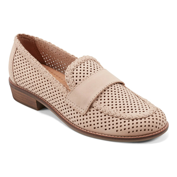 Earth Shoes Evvie Casual Slip-On Perforated Loafers Ivory