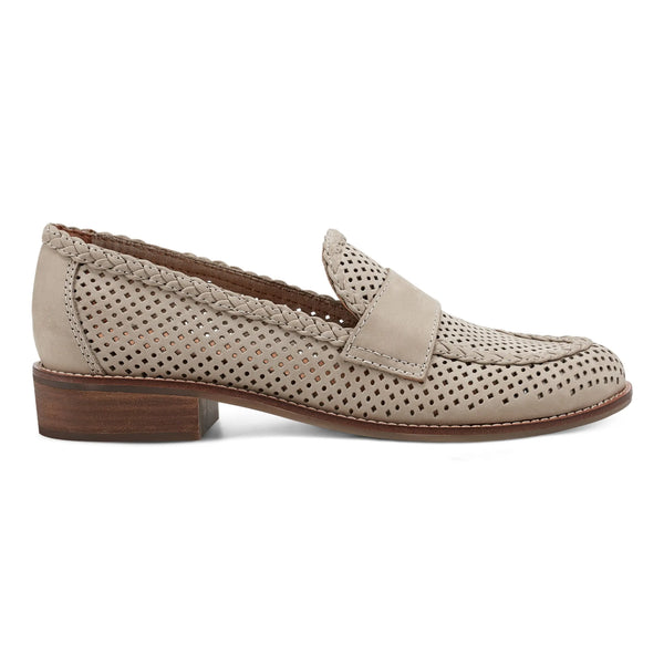 earth shoes Evvie Casual Slip-On Perforated Loafers Light Green