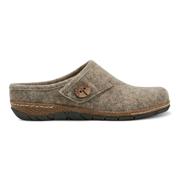 earth shoes Ezra Round Toe Casual Slip-on Flat Clogs Brown