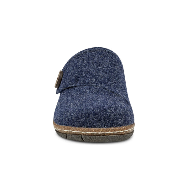 Earth Shoes Ezra Round Toe Casual Slip-on Flat Clogs Dark Blue