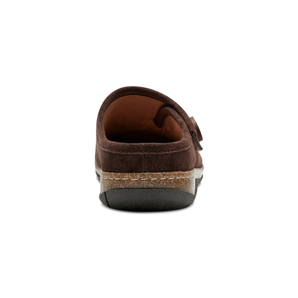 Earth Shoes Ezra Round Toe Casual Slip-on Flat Clogs Dark Brown