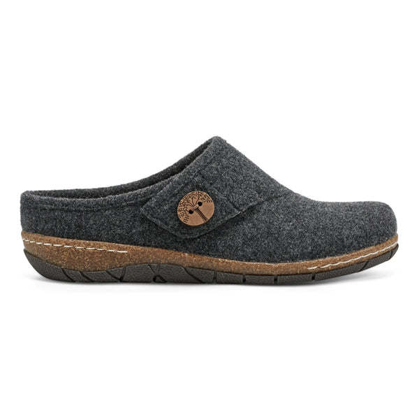 earth shoes Ezra Round Toe Casual Slip-on Flat Clogs Dark Gray