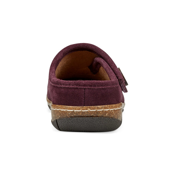 Earth Shoes Ezra Round Toe Casual Slip-on Flat Clogs Dark Red