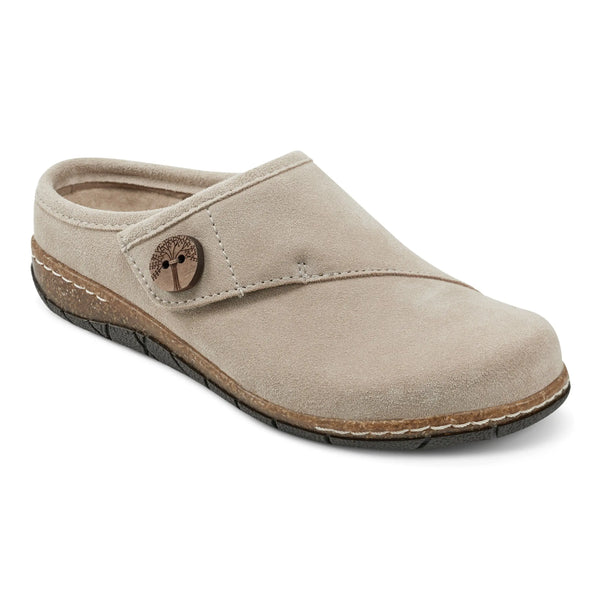 Earth Shoes Ezra Round Toe Casual Slip-on Flat Clogs Taupe
