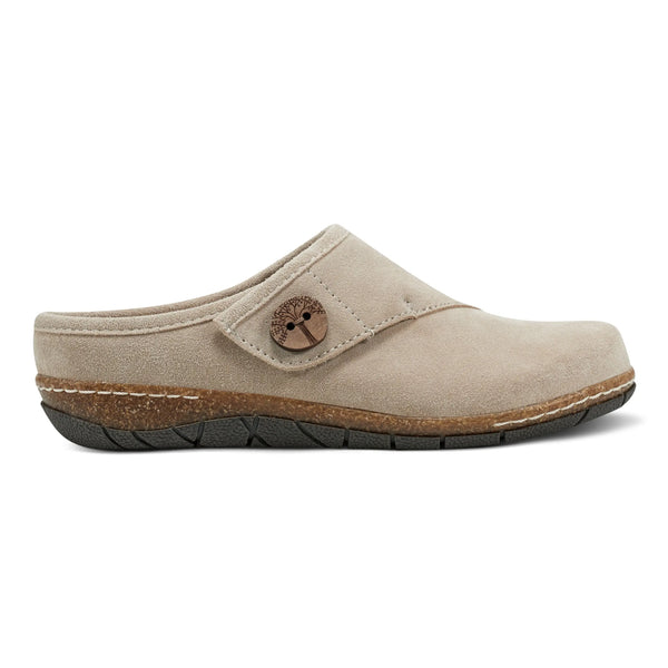 earth shoes Ezra Round Toe Casual Slip-on Flat Clogs Taupe