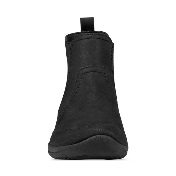 Earth Shoes Faine Round Toe Casual Slip-on Flat Booties Black