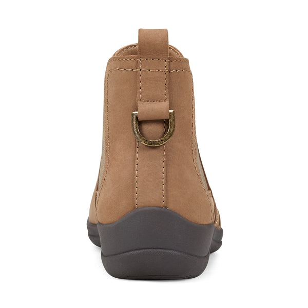 Earth Shoes Faine Round Toe Casual Slip-on Flat Booties Dark Green