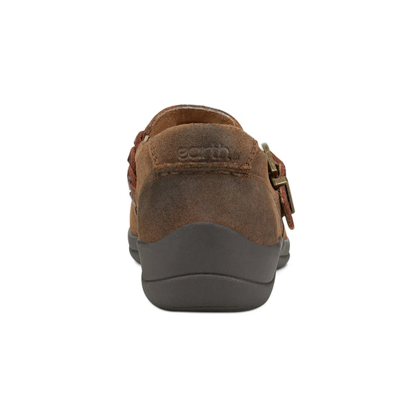 Earth Shoes Farage Round Toe Casual Slip-on Flats Dark Brown