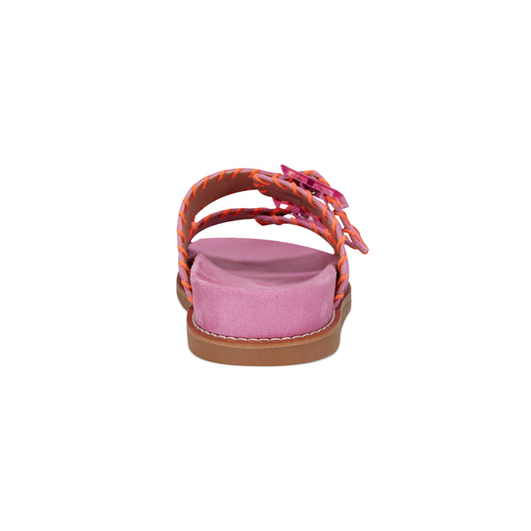 Earth Shoes Fausto Round Toe Casual Flat Strappy Sandals Dark Pink