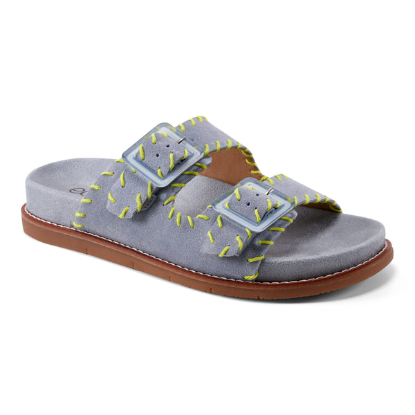 Earth Shoes Fausto Round Toe Casual Flat Strappy Sandals Light Blue