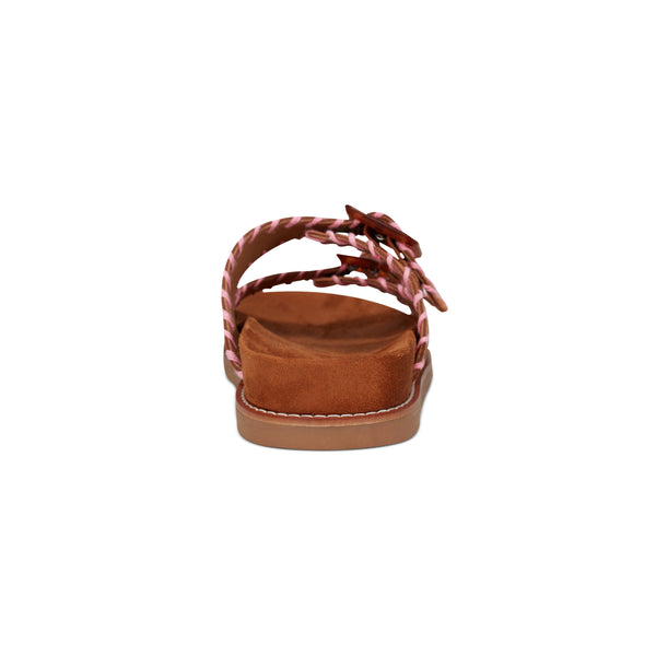 Earth Shoes Fausto Round Toe Casual Flat Strappy Sandals Medium Brown