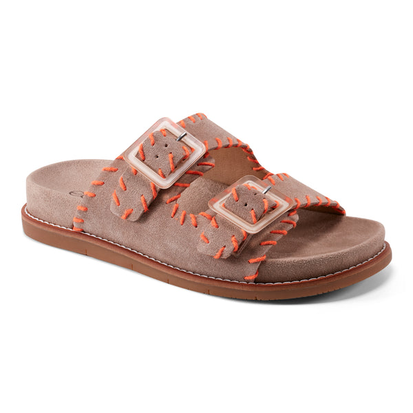 Earth Shoes Fausto Round Toe Casual Flat Strappy Sandals Taupe