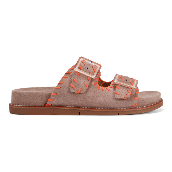 earth shoes Fausto Round Toe Casual Flat Strappy Sandals Taupe