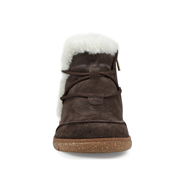 Earth Shoes Fleet Cold Weather Lace-up Casual Booties Dark Brown